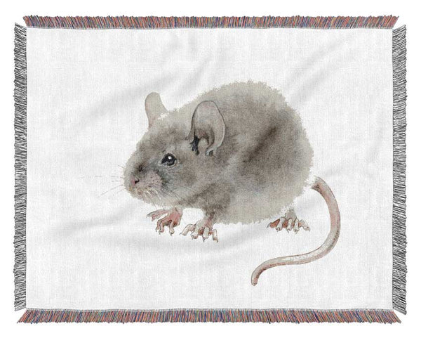 Cute Little Mouse Woven Blanket