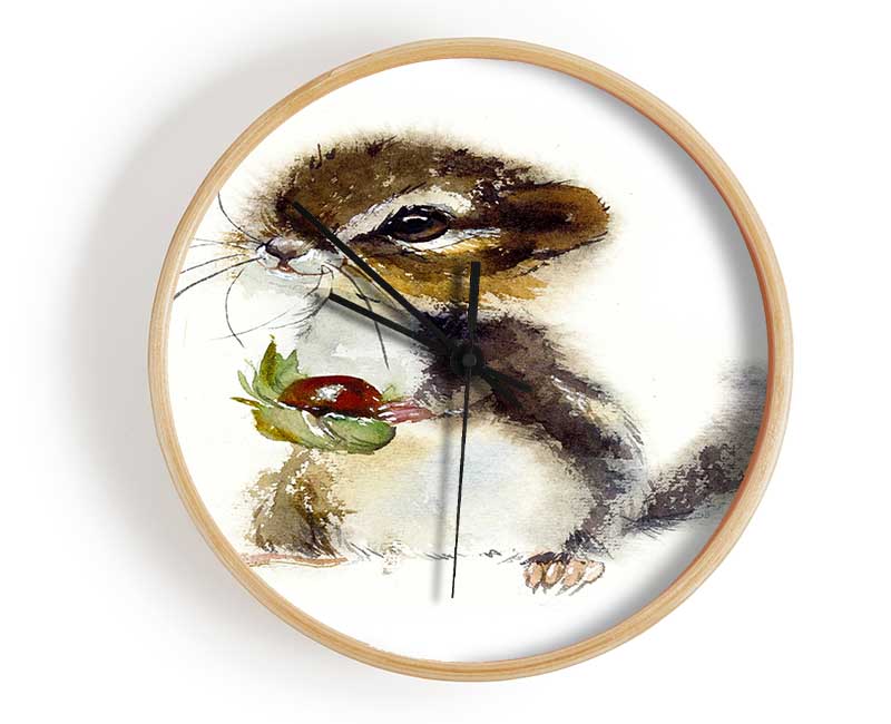 Cute Little Chipmunk Clock - Wallart-Direct UK