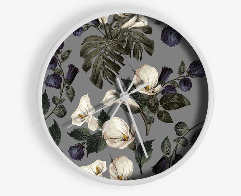 Trumpet Flower Glory Clock - Wallart-Direct UK