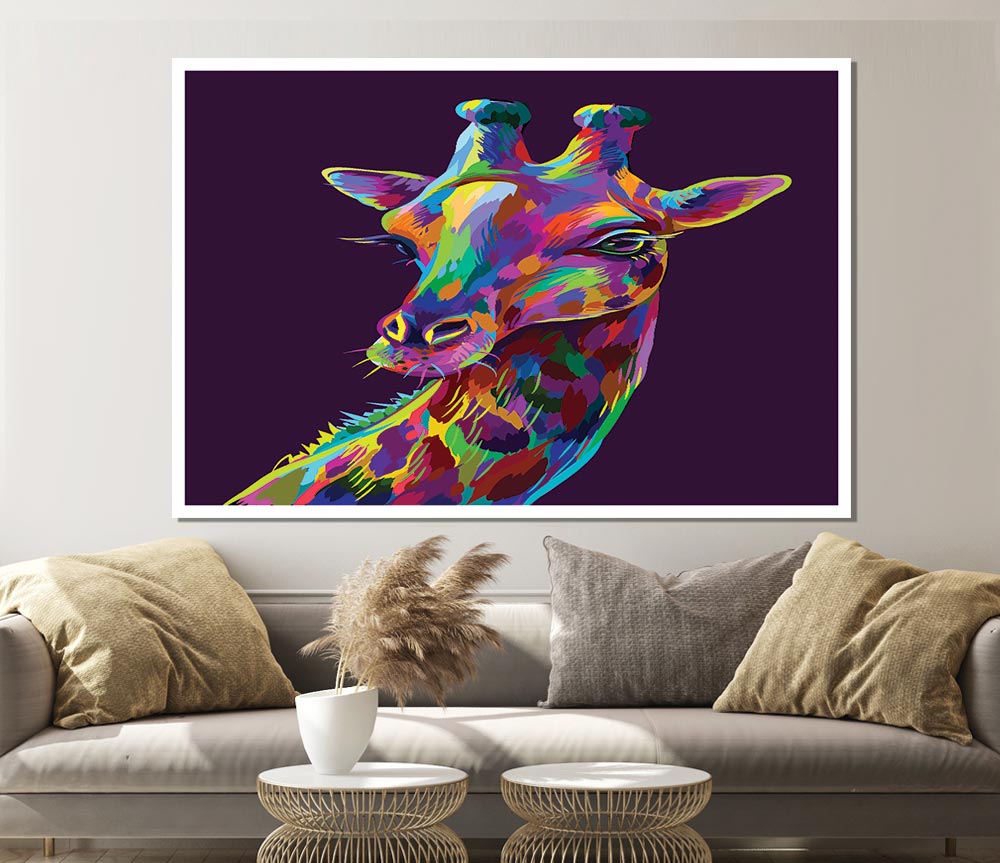 Beautiful Giraffe Print Poster Wall Art