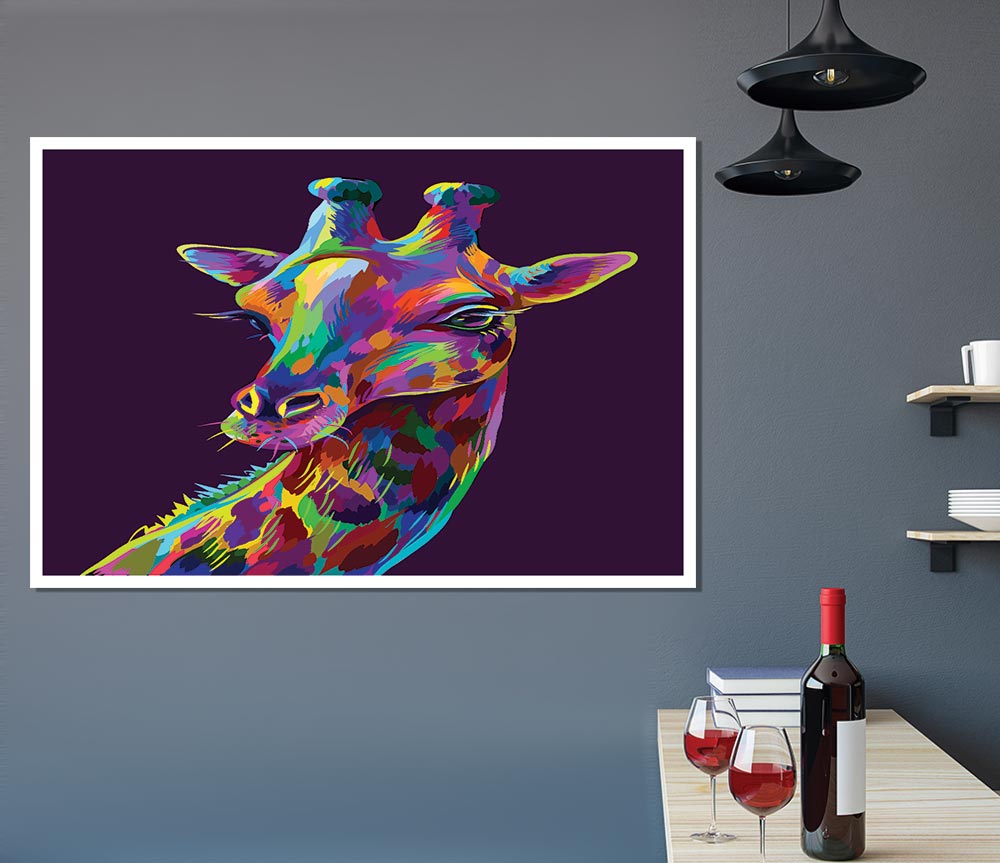 Beautiful Giraffe Print Poster Wall Art