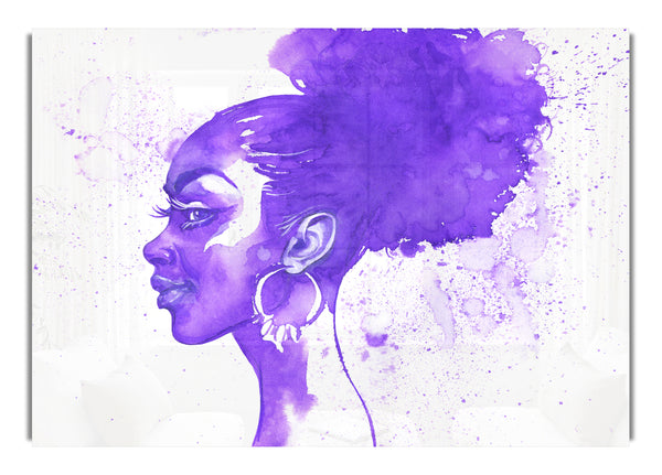 Purple Ink Drawing Face