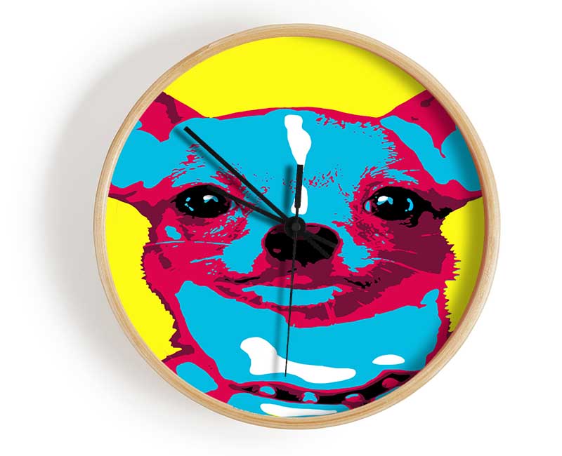 The Pop Art Chihuahua Clock - Wallart-Direct UK