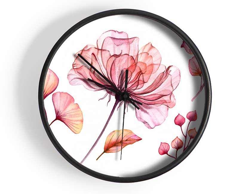 Pink Flower Madness Clock - Wallart-Direct UK