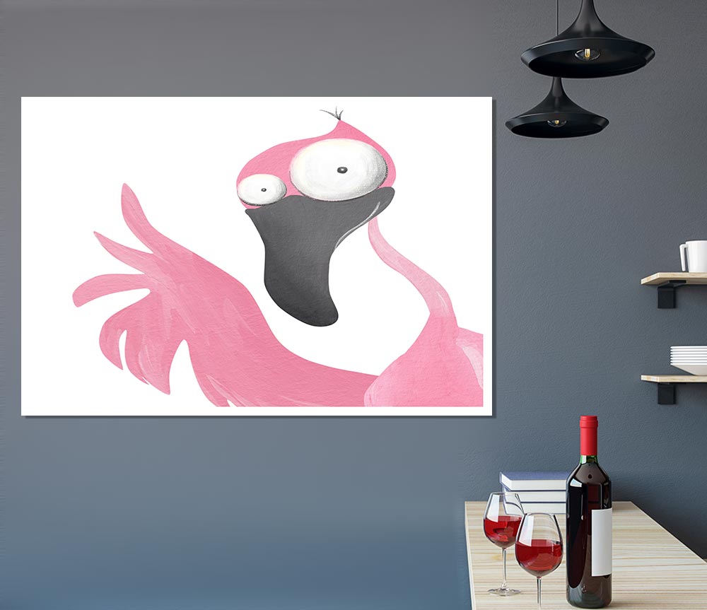 The Pink Flamingo Print Poster Wall Art