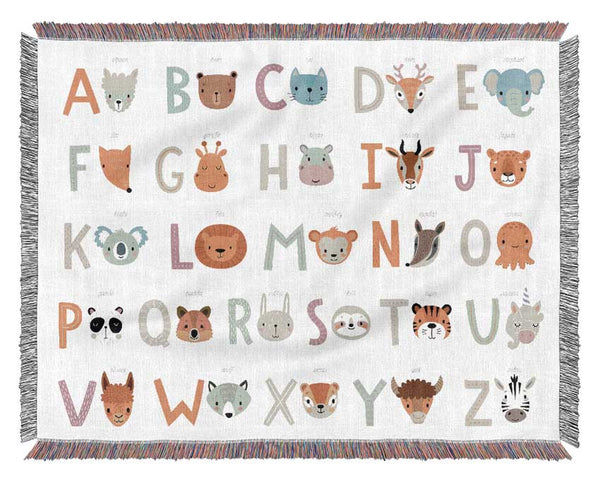 The Animal Alphabet Woven Blanket