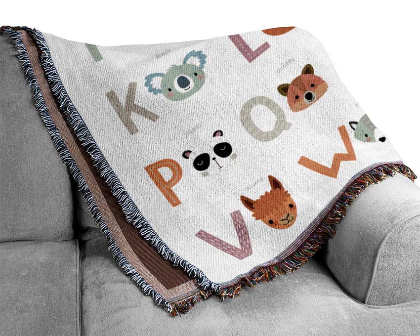 The Animal Alphabet Woven Blanket