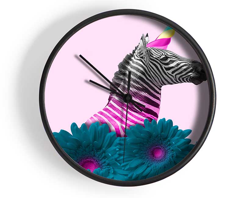 The Horned Zebra Clock - Wallart-Direct UK