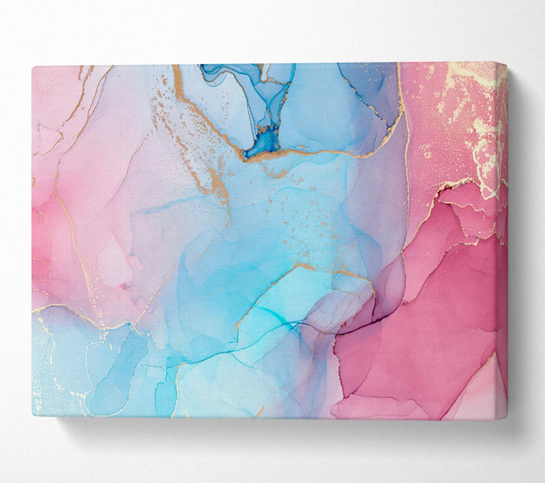 Picture of Pink And Blue Fusion Glitter Canvas Print Wall Art