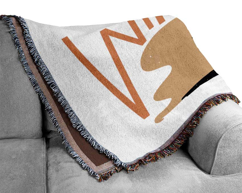 Drink Wine Feel Fine Woven Blanket