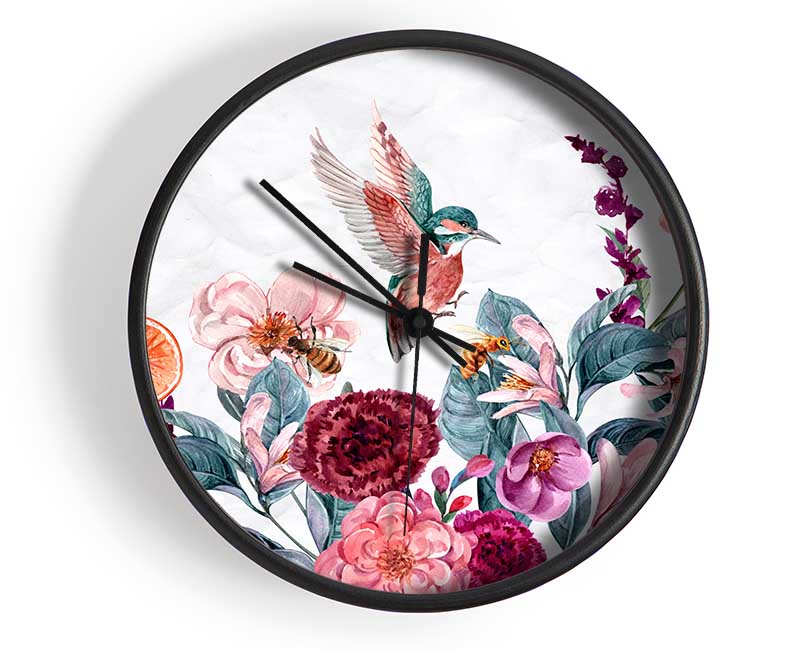 The Kingfisher Landing Clock - Wallart-Direct UK