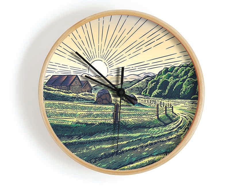 Stunning Line Sun Clock - Wallart-Direct UK