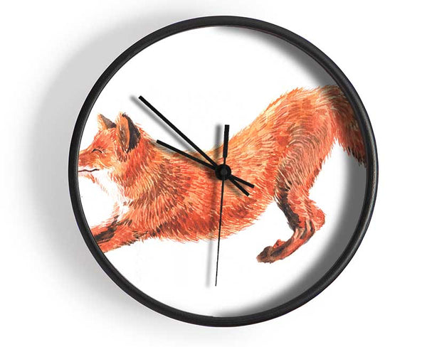 The Fox Crouching Clock - Wallart-Direct UK