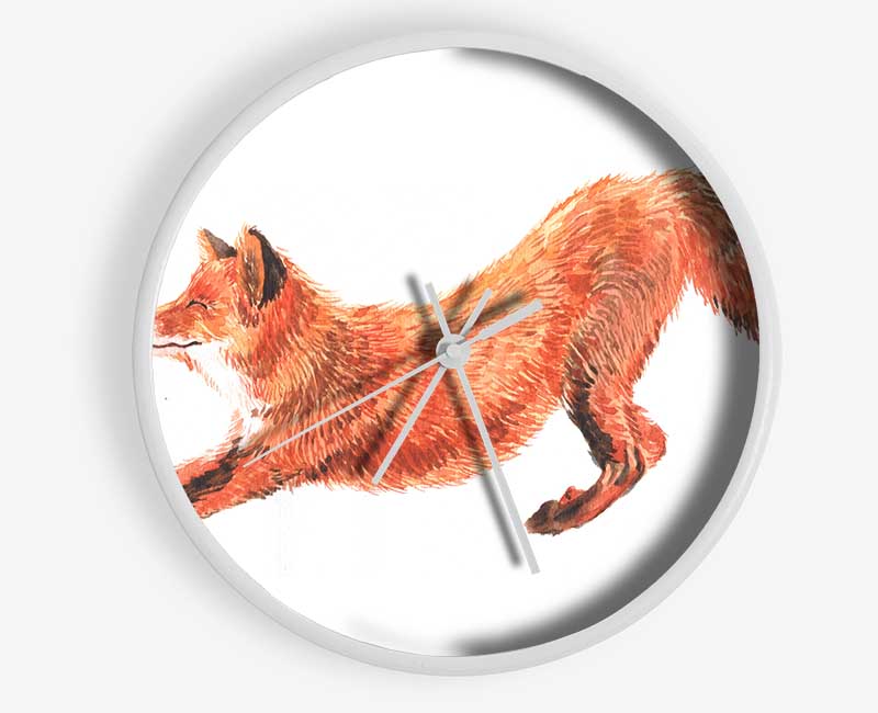 The Fox Crouching Clock - Wallart-Direct UK