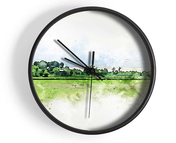 The Green Countryside Clock - Wallart-Direct UK