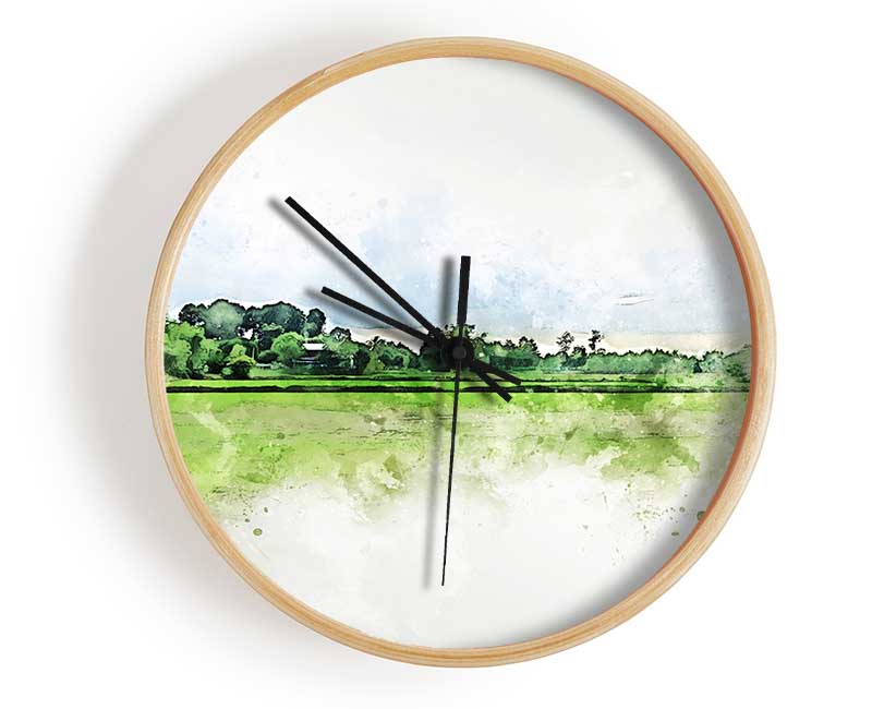 The Green Countryside Clock - Wallart-Direct UK