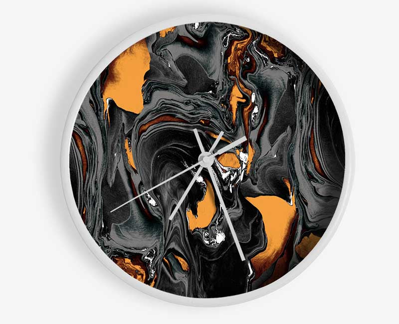 Molten Lava Pattern Clock - Wallart-Direct UK