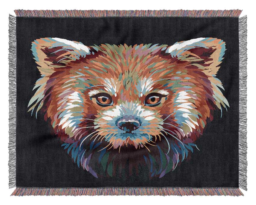 Red Panda Stare Woven Blanket