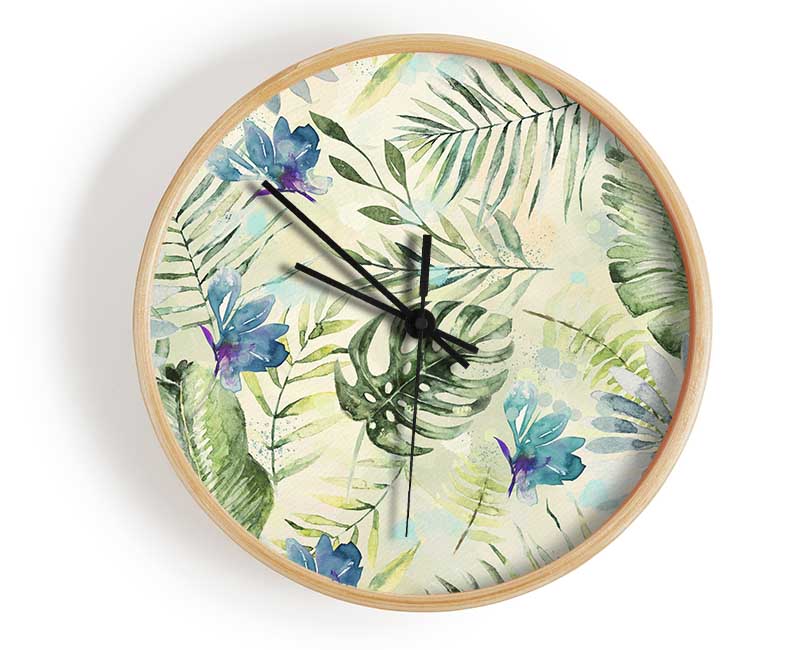 Monstera Cheese Plant Love Clock - Wallart-Direct UK