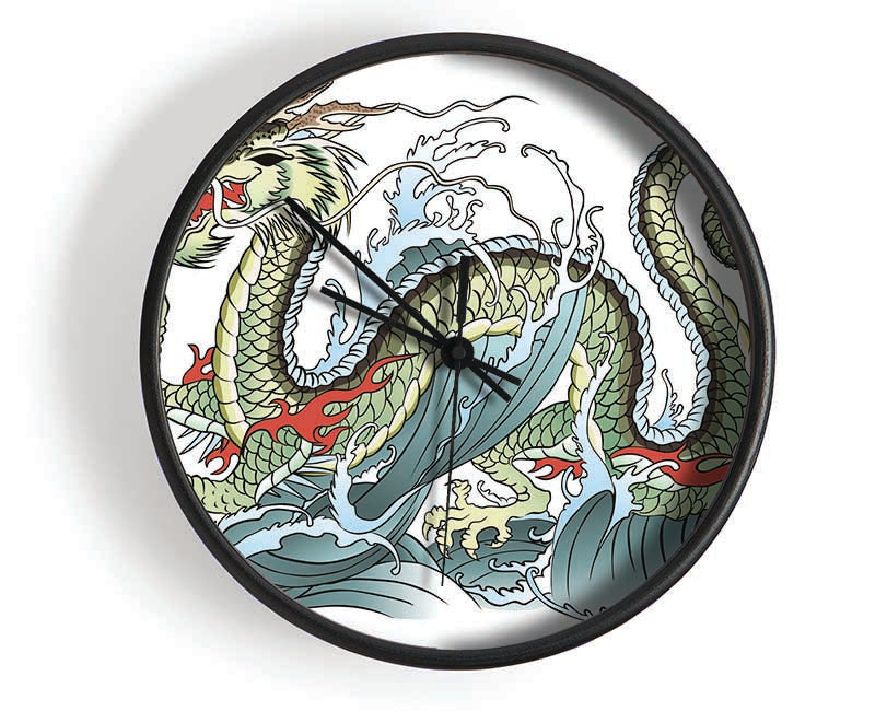 The Chinese Dragon Dance Clock - Wallart-Direct UK