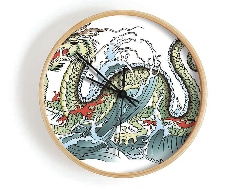 The Chinese Dragon Dance Clock - Wallart-Direct UK