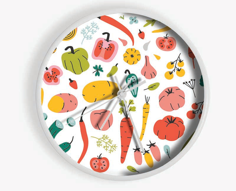 Autumn Squash Clock - Wallart-Direct UK