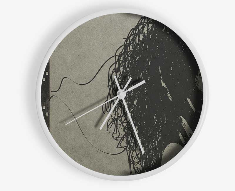 Cassette Tape Woman Clock - Wallart-Direct UK