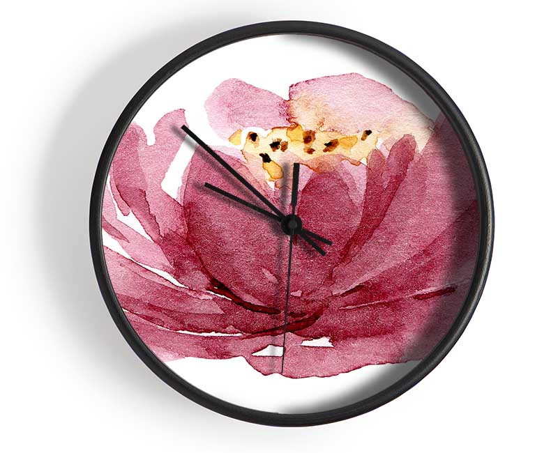 The Pink Flower Opening Clock - Wallart-Direct UK