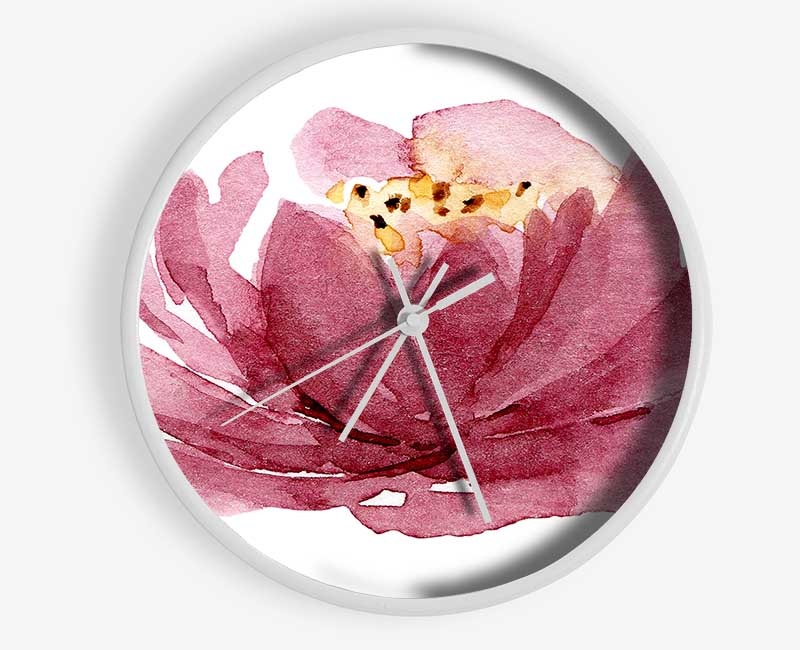 The Pink Flower Opening Clock - Wallart-Direct UK