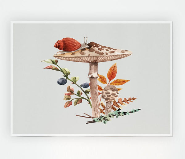 The Lone Toadstool Print Poster Wall Art