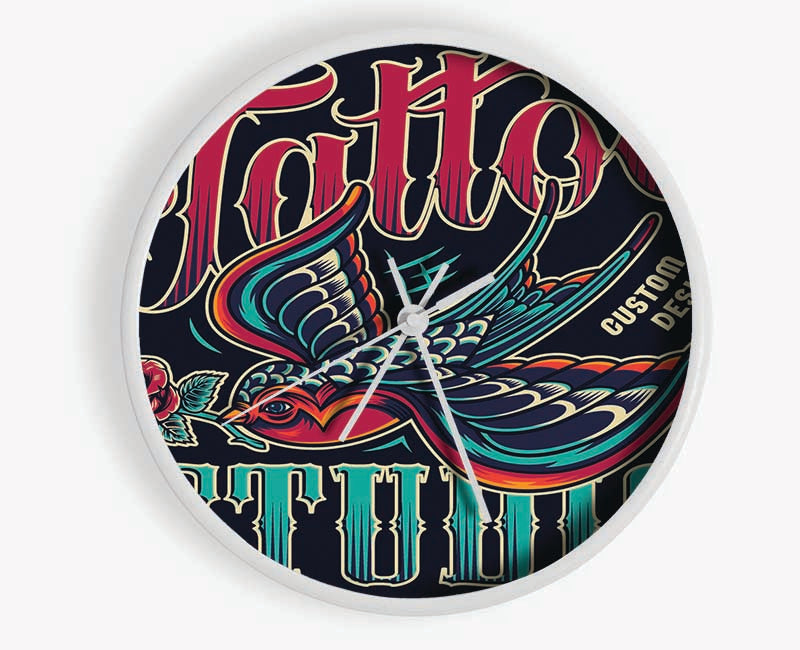 The Awesome Tattoo Studio Clock - Wallart-Direct UK