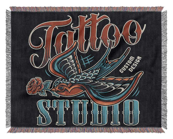 The Awesome Tattoo Studio Woven Blanket