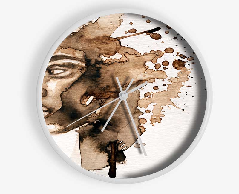 The Splatter Of Ink Portrait Clock - Wallart-Direct UK