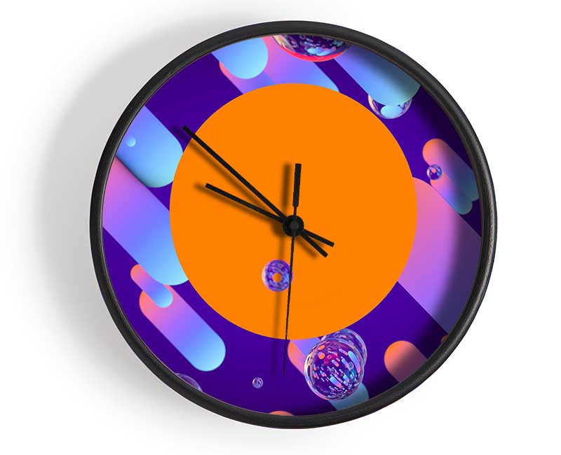 Red Orange Sun On Life Clock - Wallart-Direct UK