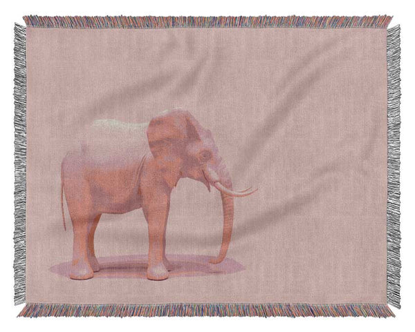 The Pink Elephant Woven Blanket