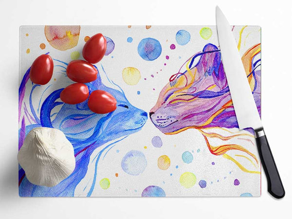 The Cat Universe Glass Chopping Board