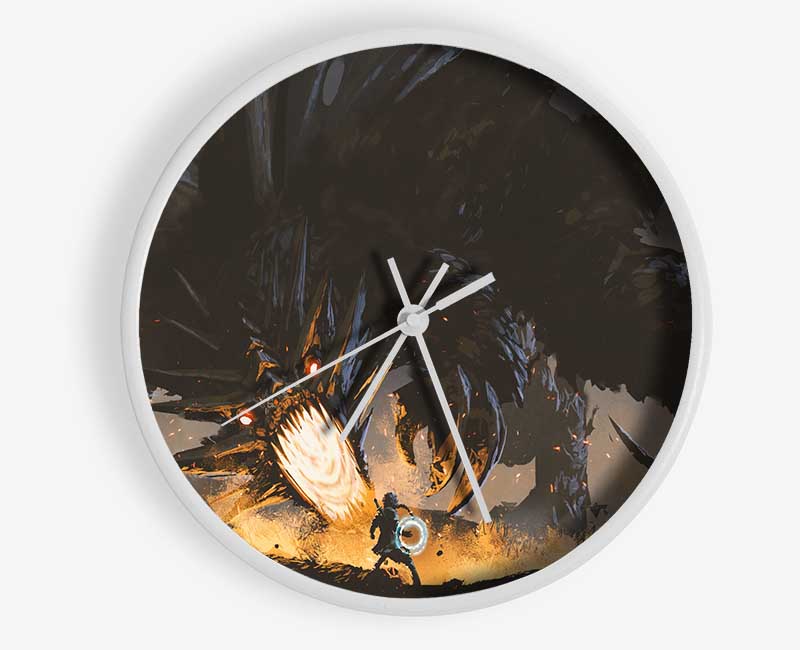 Take On The Dragon Clock - Wallart-Direct UK