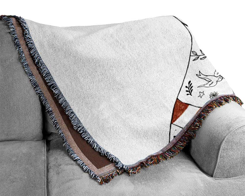 French Tattoo Woven Blanket