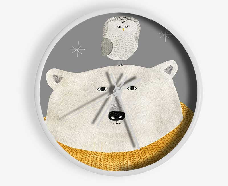 The Bear And The Owl Clock - Wallart-Direct UK