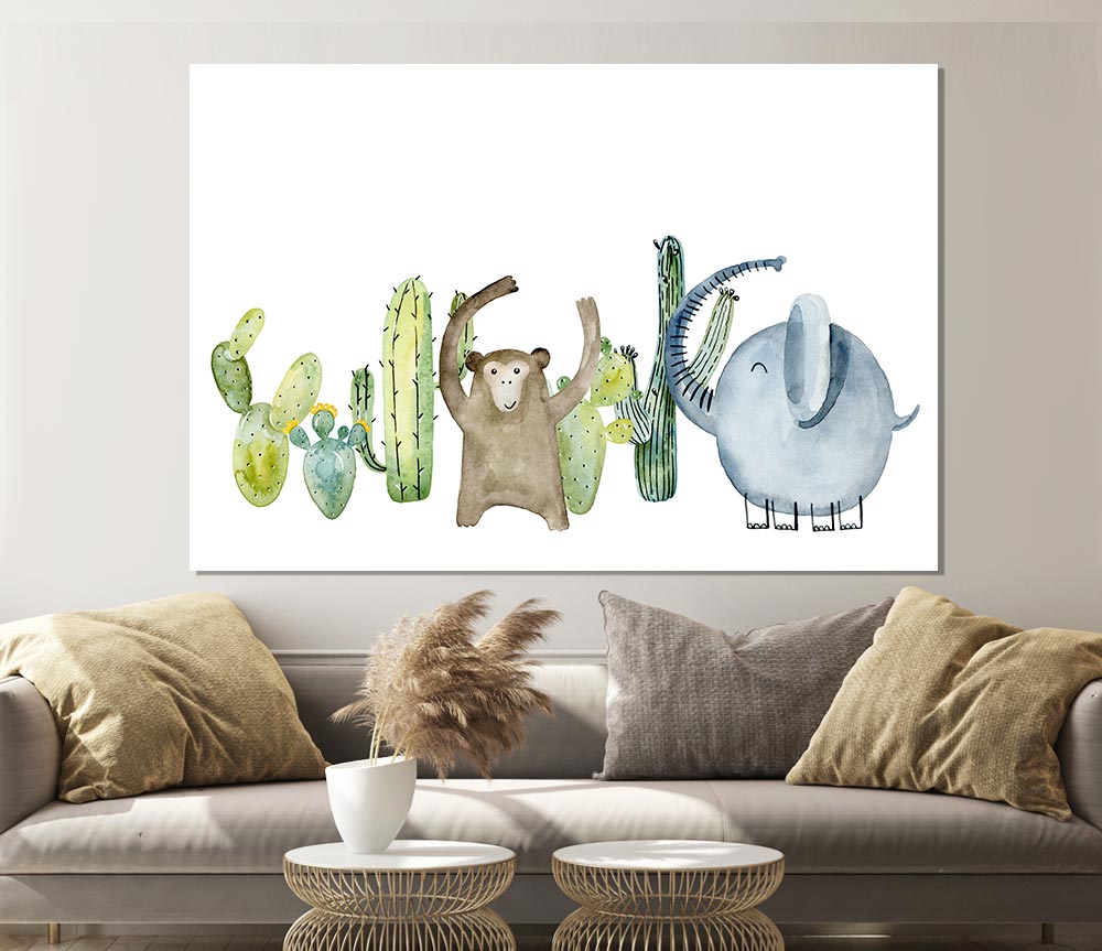 The Animal Party Print Poster Wall Art