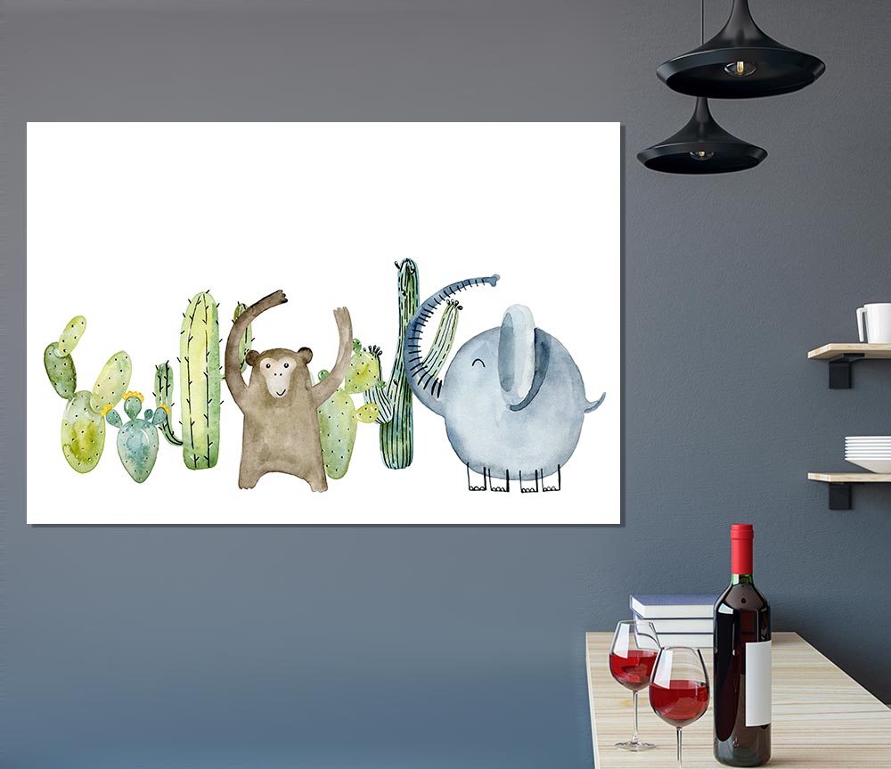 The Animal Party Print Poster Wall Art