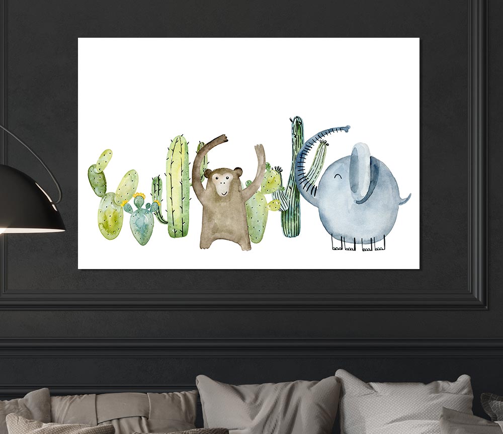 The Animal Party Print Poster Wall Art