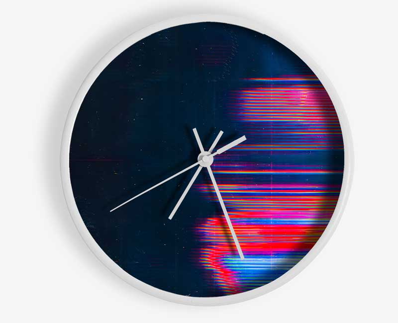 Distorted Movement Red Clock - Wallart-Direct UK