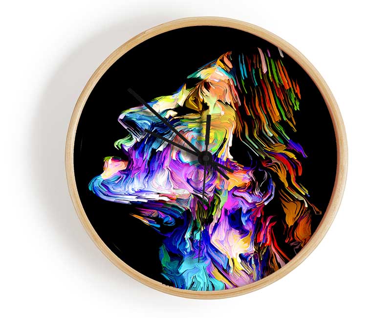 The Face Of Colour Clock - Wallart-Direct UK