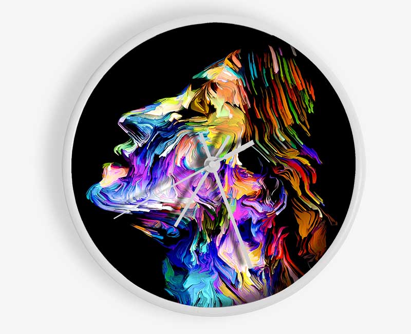 The Face Of Colour Clock - Wallart-Direct UK