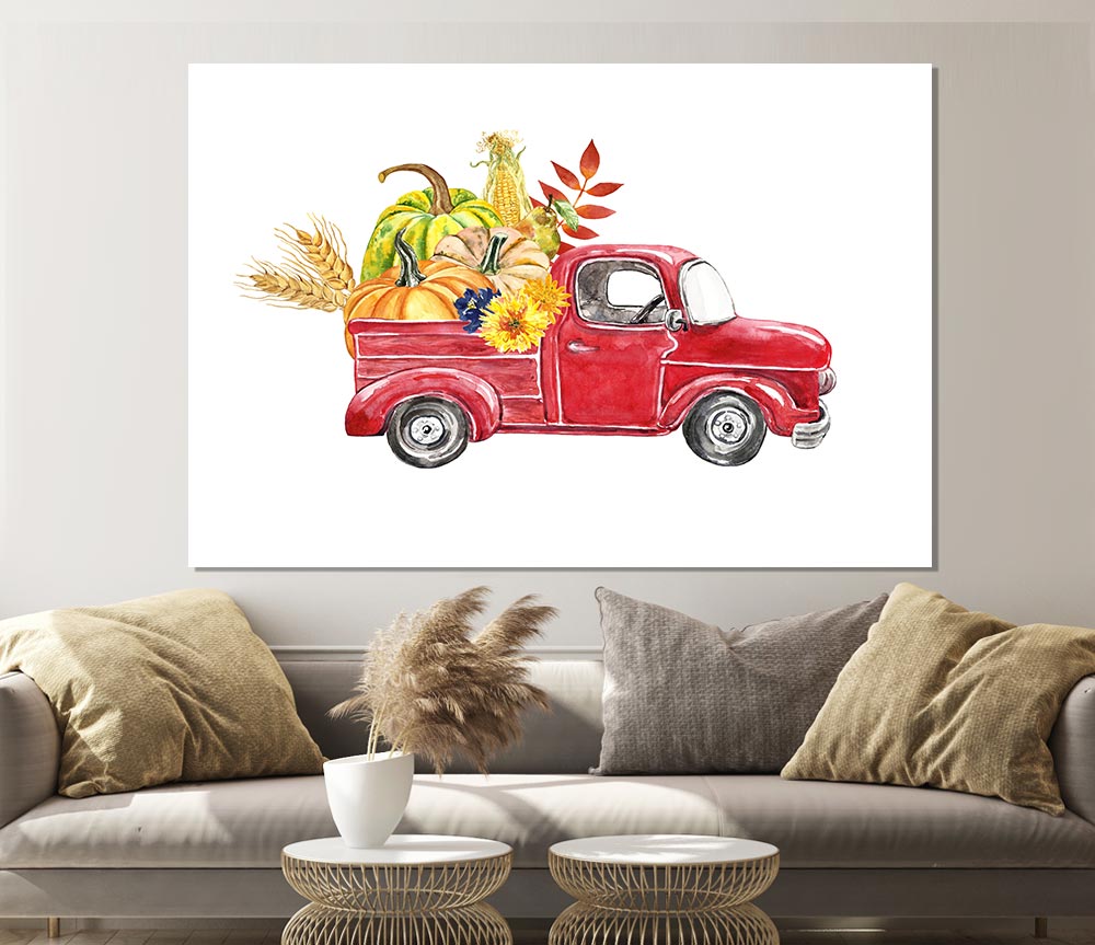 Farming The Squash Print Poster Wall Art