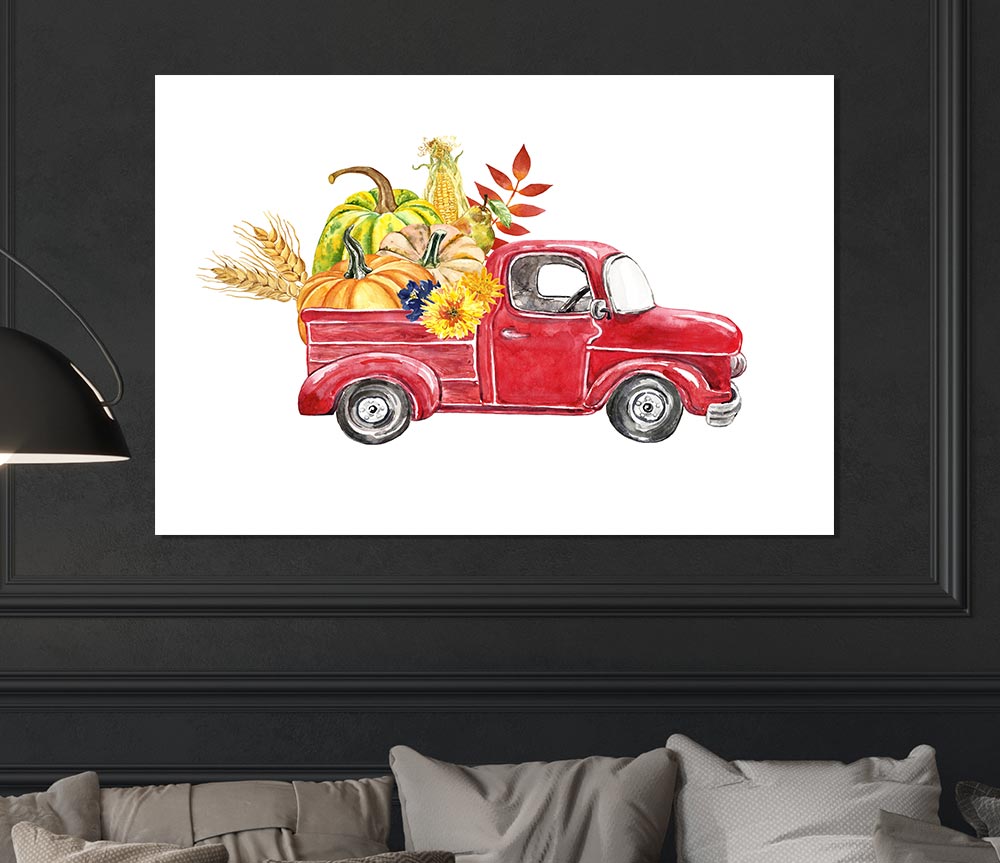 Farming The Squash Print Poster Wall Art