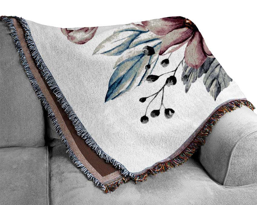 Flowers Together Woven Blanket