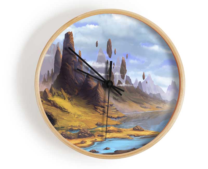 The Floating Islands Clock - Wallart-Direct UK