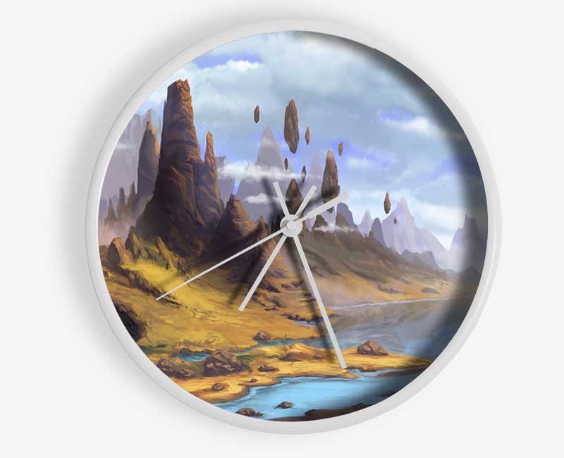 The Floating Islands Clock - Wallart-Direct UK